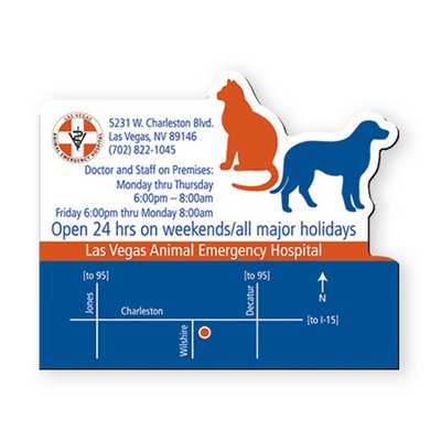 2.5" X 3" Dog & Cat Veterinarian Stock Shape Vinyl Magnet - 30mil