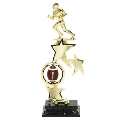 Football Spin Star Trophy 13" Tall