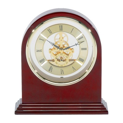 8 3/4" x 6 5/8" Plymouth Rosewood Clock