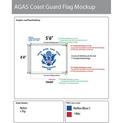 Coast Guard Flags 52x66 inch