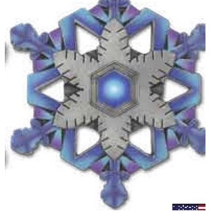 Pewter Gallery Print Snowflake Ornament w/Center Cut Out