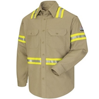 Bulwark™ 7 Oz. Enhanced Visibility Uniform Shirt - Khaki Tan