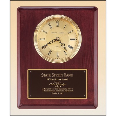 Rosewood Piano Finish Vertical Wall Clock (10.5"x13")