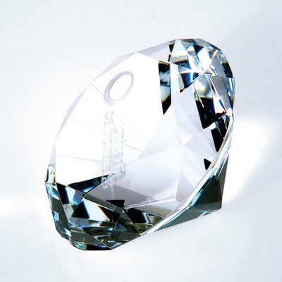 Diamond Crystal Paperweight XXL 4"