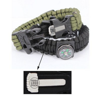 Outdoor Multifunctional Survival Bracelet w/Blade