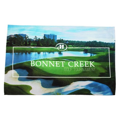 16" x 25", 2.5 lb., Terry Velour, Sublimated, Digitally Printed Sport/Golf Towel