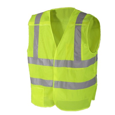 Oversized Safety Green 5 Point Breakaway Vest