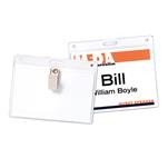 4" x 3" Standard Value Vinyl Name Tag Holder, Clip/Slot