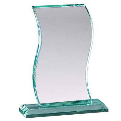 Medium Jade Glass Wave Award