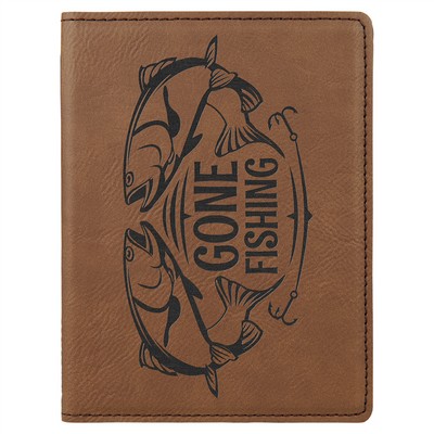 Passport Holder, Dark Brown Faux Leather