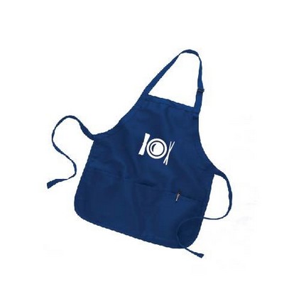 Medium Length Apron with Pouch - Overseas - Color