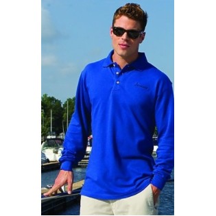 Inner Harbor® Adult Long Sleeve Pique Golf Shirt