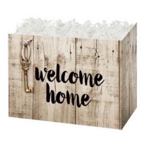 Small Rustic Welcome Home Theme Gift Basket Box