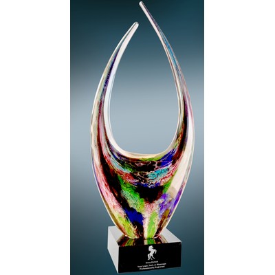 16 3/4" Dual Rising Art Glass Award