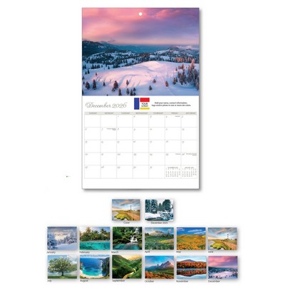 2026 Scenic Wall Calendar