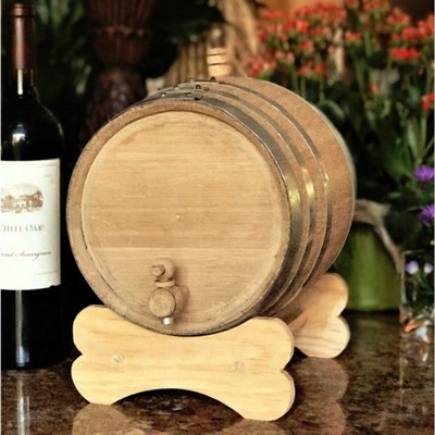 5 Liter Oak Wood Barrel with Steel Hoops