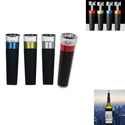 Silicone Aluminum Ring Vacuum Wine Bottle Stopper