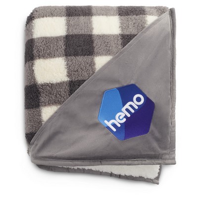 Field & Co.r Double Sided Plaid Sherpa Blanket