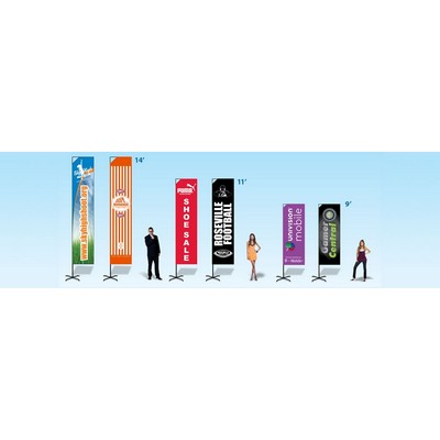 Single Sided Vertical Promo Flag Kit (11')