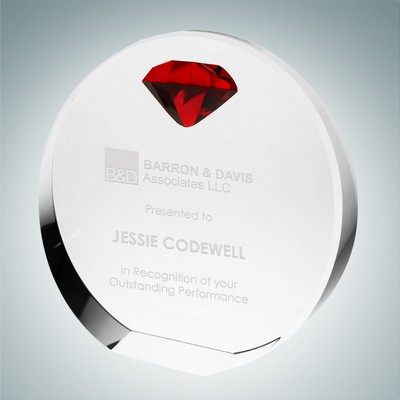 Circle Award w/ Red Diamond Accent (S)