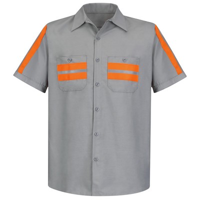 Red Kap® Enhanced Visibility Industrial Work Shirt - Short Sleeve