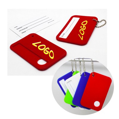 Silicone Luggage Tag With Chain