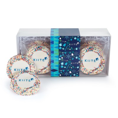 Custom Sugar Cookie w/ Rainbow Sprinkles in Gift Box (12 Piece)