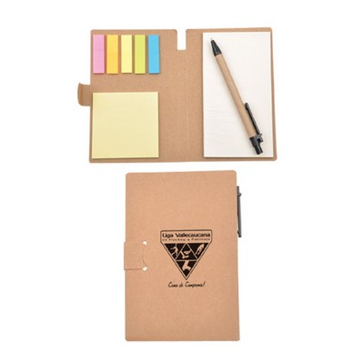 Eco Handy Notebook w/Sticky Notes & Flags