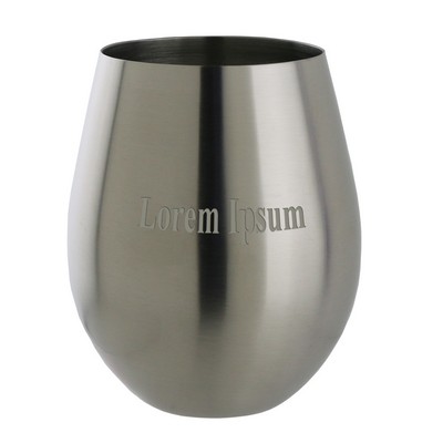 18 Oz. Sera™ Stainless Steel Claret Stemless Glass