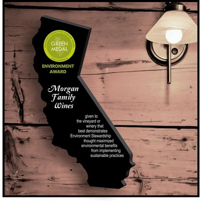 13" California Black Acrylic Plaque