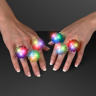 Slow Color Change LED Soft Bubble Rings - BLANK