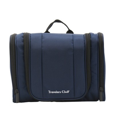 Travelers Club® Adare Hanging Toiletry Kit with Pockets, Navy Blue