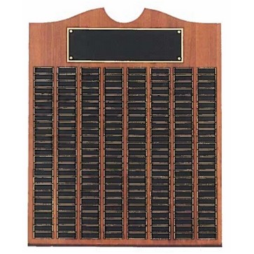 Airflyte® Roster Series American Walnut Plaque w/60 Black Brass Plates & Top Notch