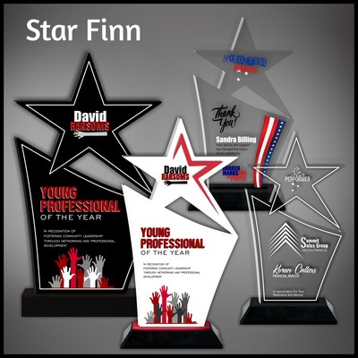 10" Black Star Finn Budget Acrylic Award