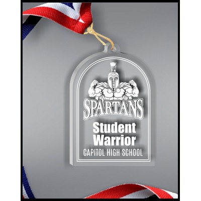 Arch Neck Medal in Clear Acrylic