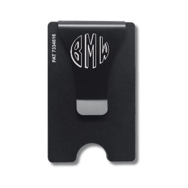 Smart Wallet RFID Blocking Card Holder Money Clip Minimalist Metal Wallet - Premium Black