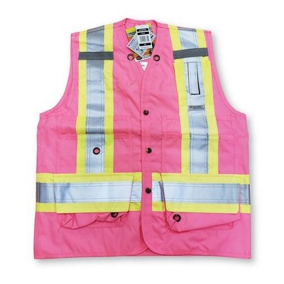 Pink 100% Polyester Surveyor Vest