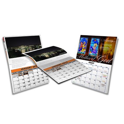 8.5" x 11"- 28 page - Custom Color Wall Calendars - 8.5" x 11" - 100lb. Gloss Text