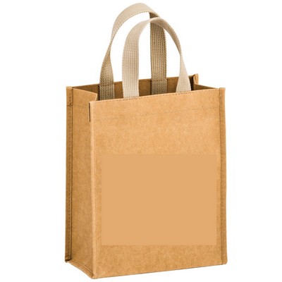 Washable Kraft Paper Grocery Tote Bag with Web Handle