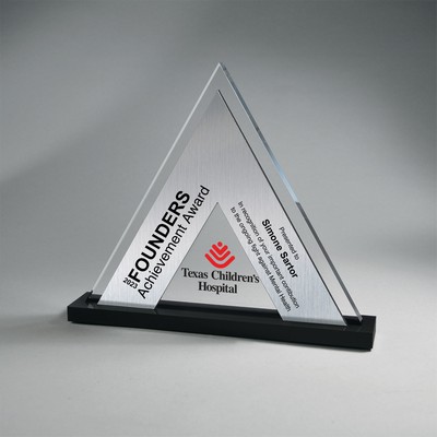 Clear and Black Acrylic Alpine Award, Lrg