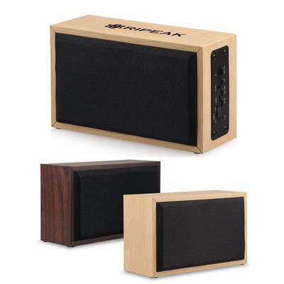 Classic Deep Bass Wood Long Square Shape Wireless Speaker