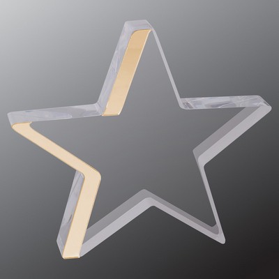 6.75" x 6" Gold Star Acrylic Award