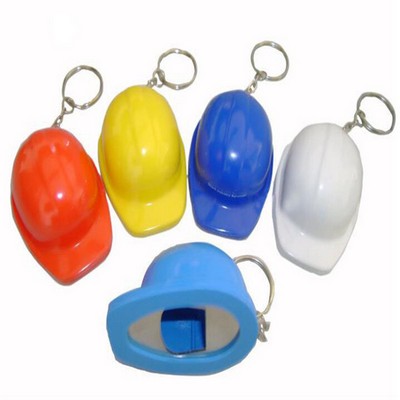 Construction Hat Bottle Opener w/Keychain