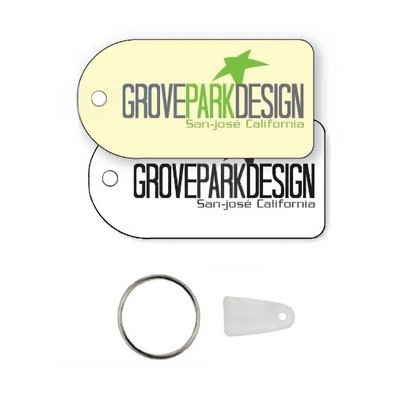 Plastic Key Tag .030 Thermal Laminated PVC (1"x2"), Full Color