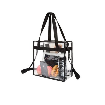 Clear PVC Shoulder Tote Bag with Adjustable Strap