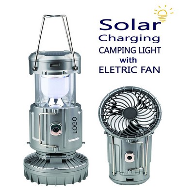 Solar Camping Lamps With Electric Fan