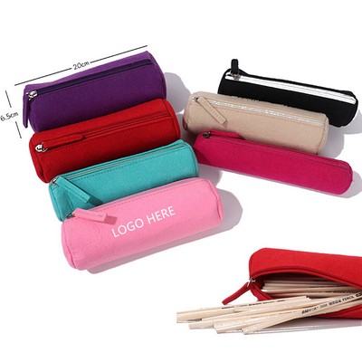 Felt Cloth Stationery Pouch Pencil Bag Case with Zipper