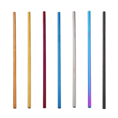 Colorful Straight Stainless Steel Straw