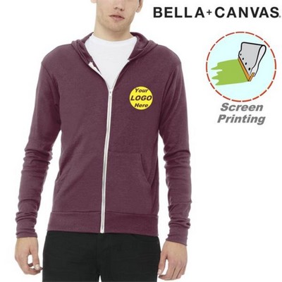 BELLA+CANVAS Unisex Triblend Full-Zip Lightweight Hoodie