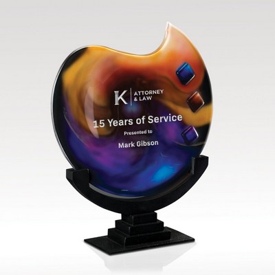 12" Multi-Colored Art Glass Award